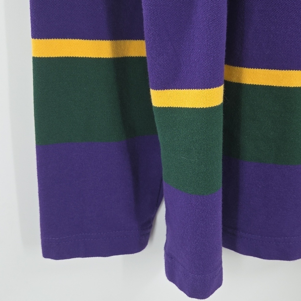 Striped Purple and Green Men's Shirt - Picture 14 of 16